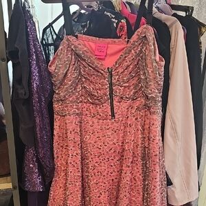 Torrid Betsey Johnson Pink Leopard Dress